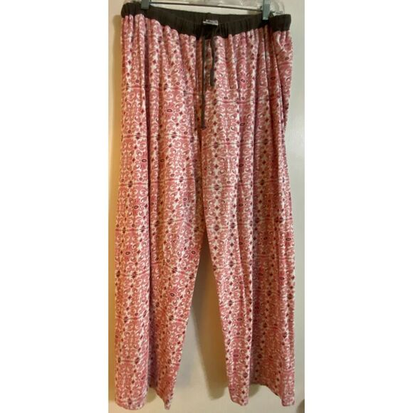 Mayfair Drawstring Pink Patterned Pajama Pants Women's Size 3XL - Picture 1 of 4